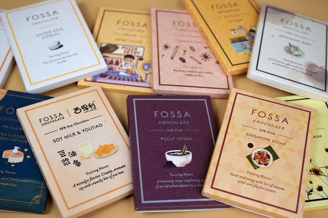 Fossa Chocolate's collection of local flavours.