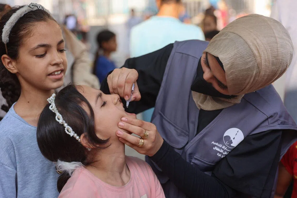 The World Health Organisation had said it aimed to vaccinate some 640,000 children in Gaza.