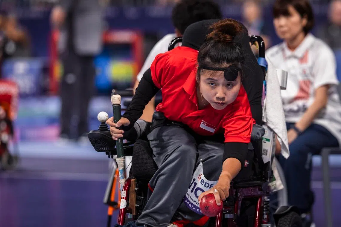 Singapore’s boccia player Jeralyn Tan en route to a historic silver medal at the Paris Paralympics in 2024. Boccia is one of the sports that are expected to reach gender parity for the first time at Los Angeles 2028.