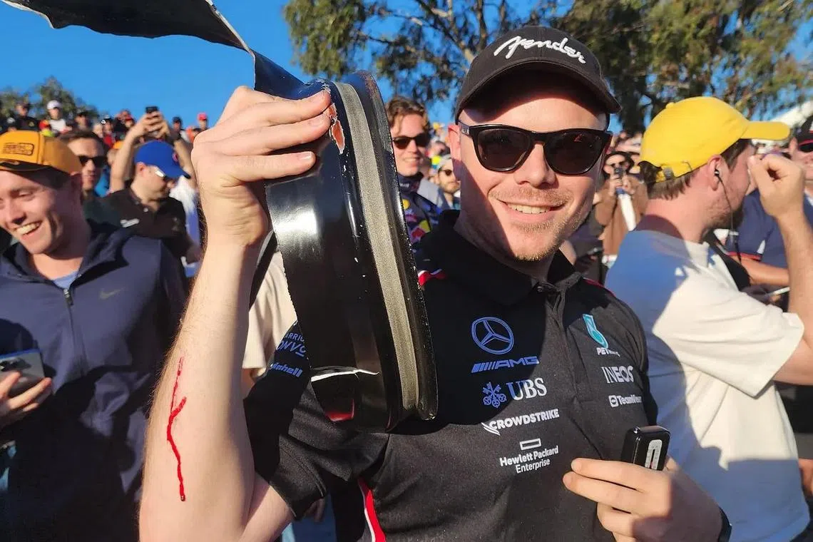 Formula One fan Will Sweet was hit by a piece of debris that flew out from the track after Haas driver Kevin Magnussen crashed during the Australian Grand Prix.