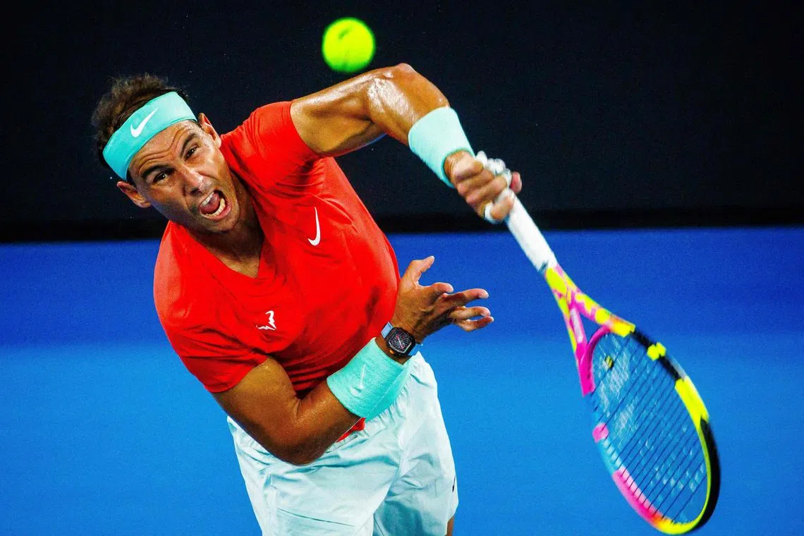 Rafael Nadal remains on course for a meeting with Grigo Dimitrov in the semi-finals of the Brisbane International.