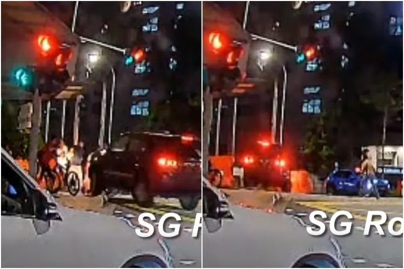 The police and SCDF said they were alerted to the accident involving three cars and a bicycle at about 8.10pm on May 20.