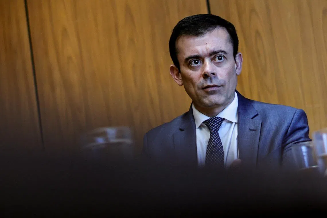 Brazil's Treasury Secretary Rogerio Ceron attends an interview with Reuters in Brasilia, Brazil, July 3, 2025. REUTERS/Adriano Machado/File Photo