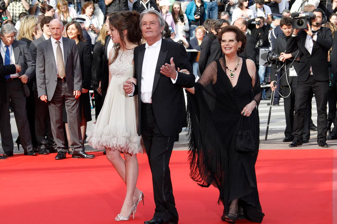 Claudia Cardinale (far right) at the screening of the film Le Guepard during the 63rd Cannes Film Festival in 2010.