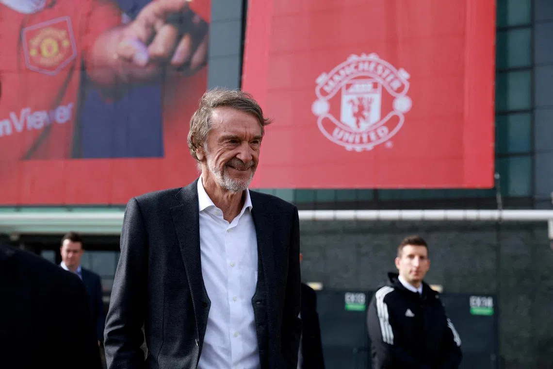 Ineos chairman Jim Ratcliffe visiting Old Trafford in Manchester, Britain, in March 2023.