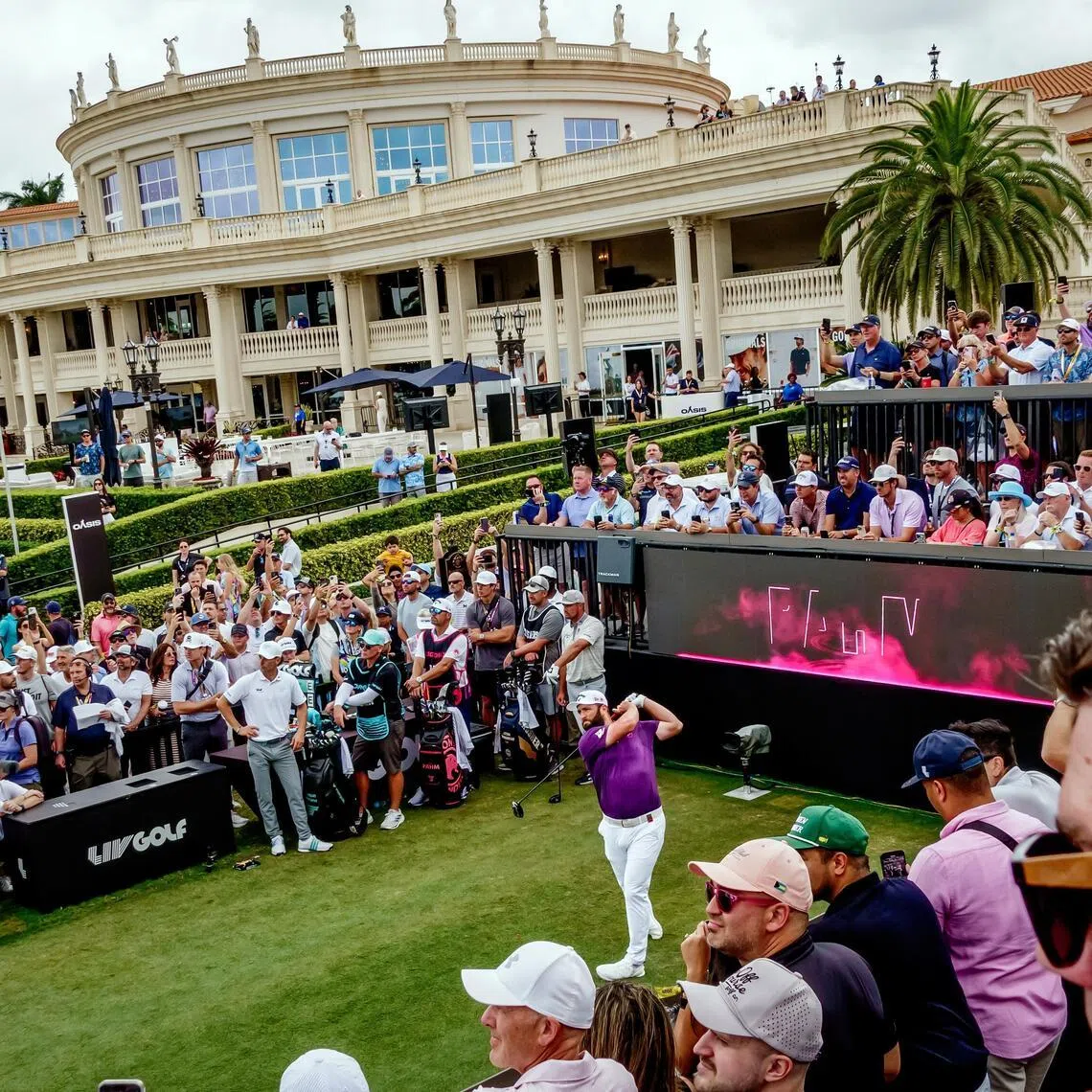 A LIV Golf tournament at Trump National Doral, in Doral. Saudi Arabia is pulling back from the costly and high-profile golf venture amid mounting financial concerns.