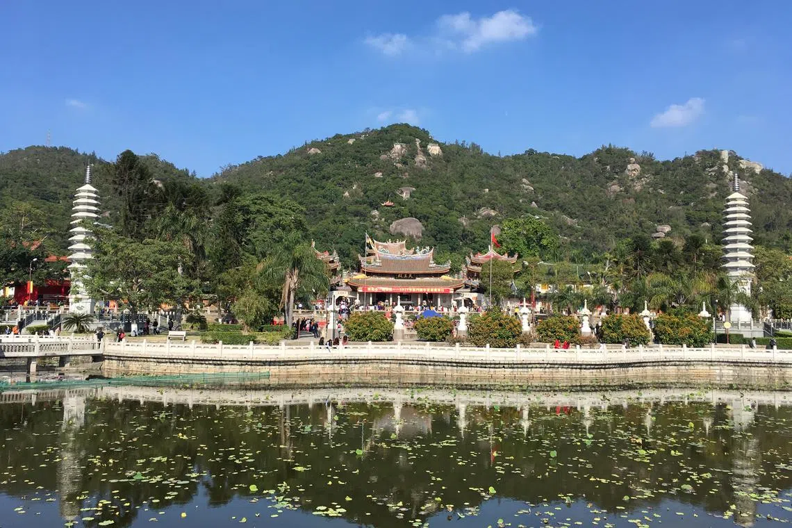 A view of Nanputuo Temple in Xiamen. SIA will roll out services to four destinations – Chongqing, Chengdu, Shenzhen and Xiamen.