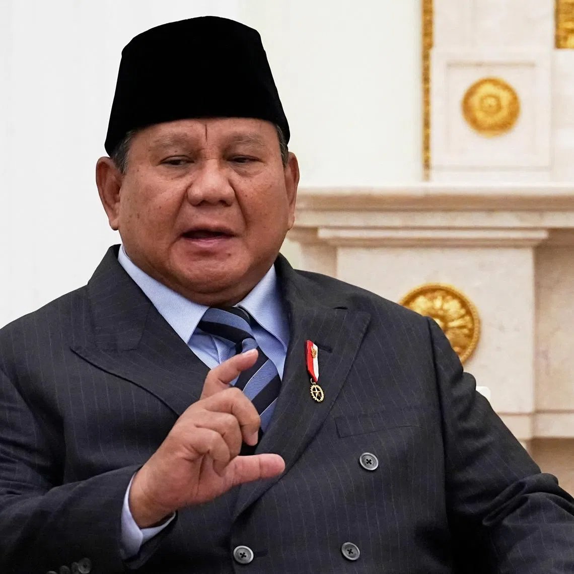 Indonesian President Prabowo Subianto attends a meeting with Russian President Vladimir Putin at the Kremlin in Moscow, Russia, December 10, 2025. Alexander Zemlianichenko/Pool via REUTERS