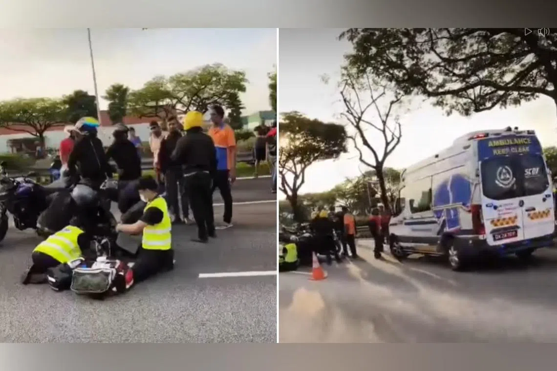 The accident happened near the Benoi Road exit on AYE at about 5.40pm on June 5.