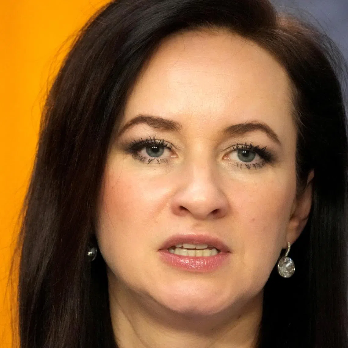 FILE PHOTO: Lithuanian Prime Minister Inga Ruginiene speaks during a news conference in Riga, Latvia December 12, 2025. REUTERS/Ints Kalnins/File Photo