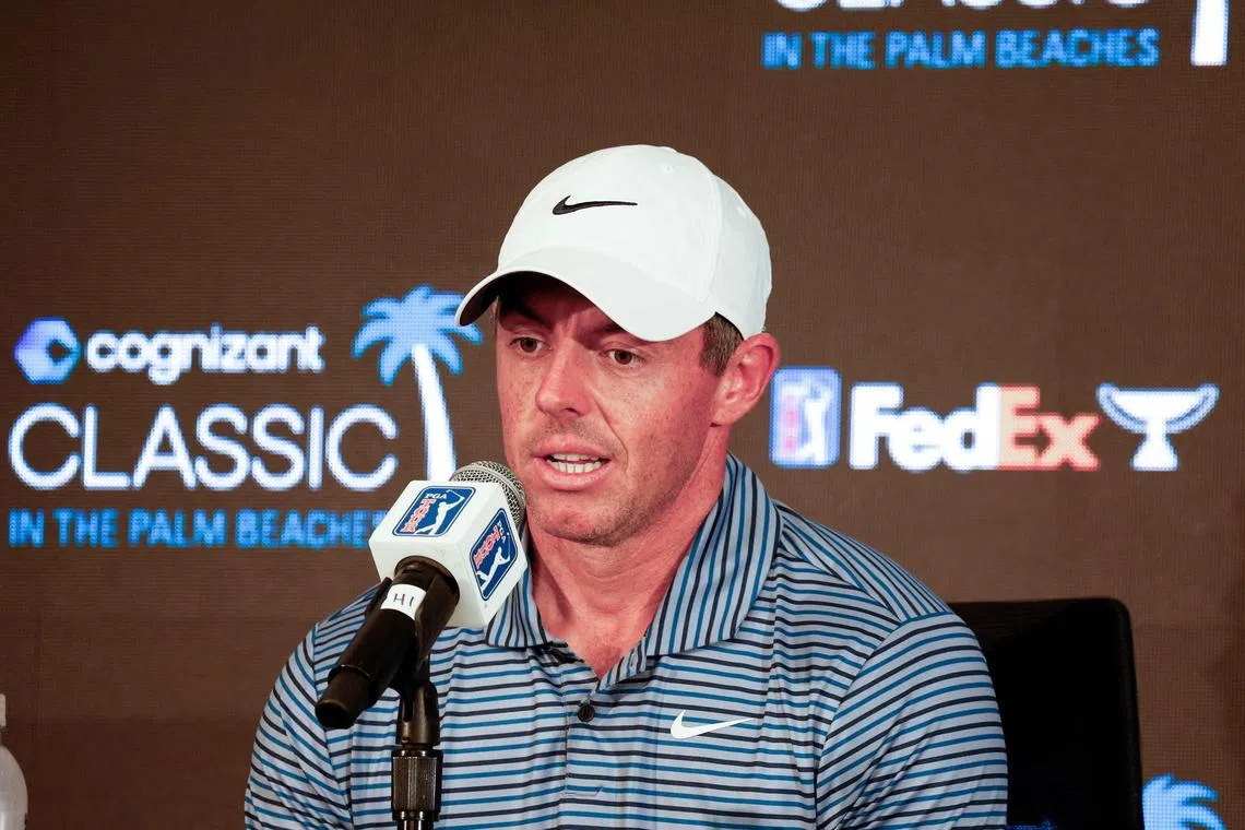 Rory McIlroy (above) was reacting to comments from LIV golfer Talor Gooch that the Masters is diminished in not having more LIV talent.