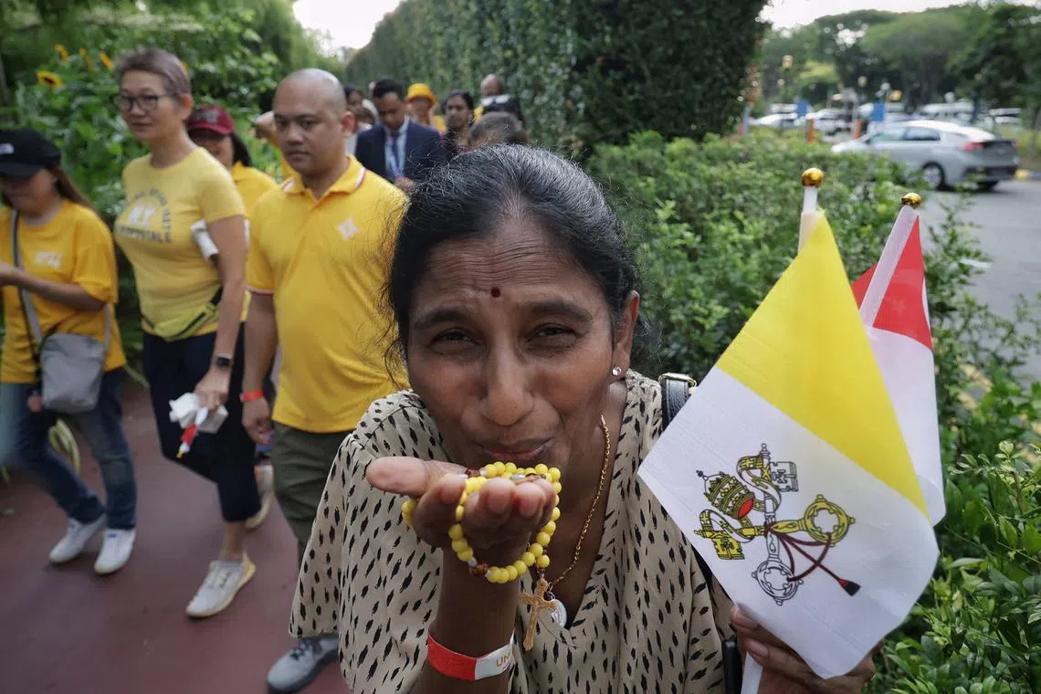 Madam Amala Sudha Yednapalli Irudayam was one of the lucky few who managed to touch Pope Francis, on Sept 11, 2024. 