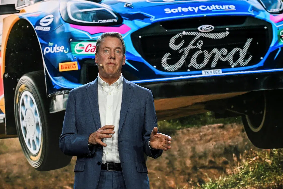 Ford Motor executive chairman Bill Ford Jr. said the US is “not quite yet ready” to compete with China in the production of electric vehicles.
