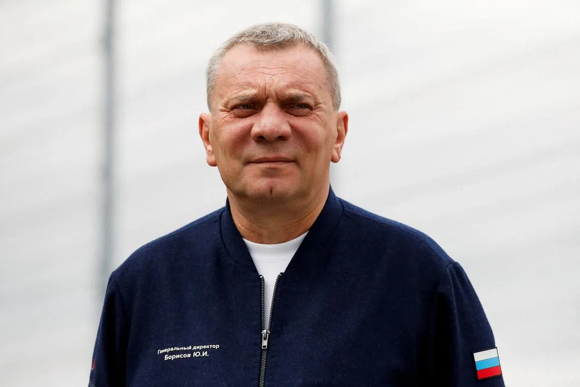 FILE PHOTO: General Director of the Russian state space corporation Roscosmos Yuri Borisov looks on at the Baikonur Cosmodrome, Kazakhstan, March 23, 2024. REUTERS/Pavel Mikheyev/File Photo