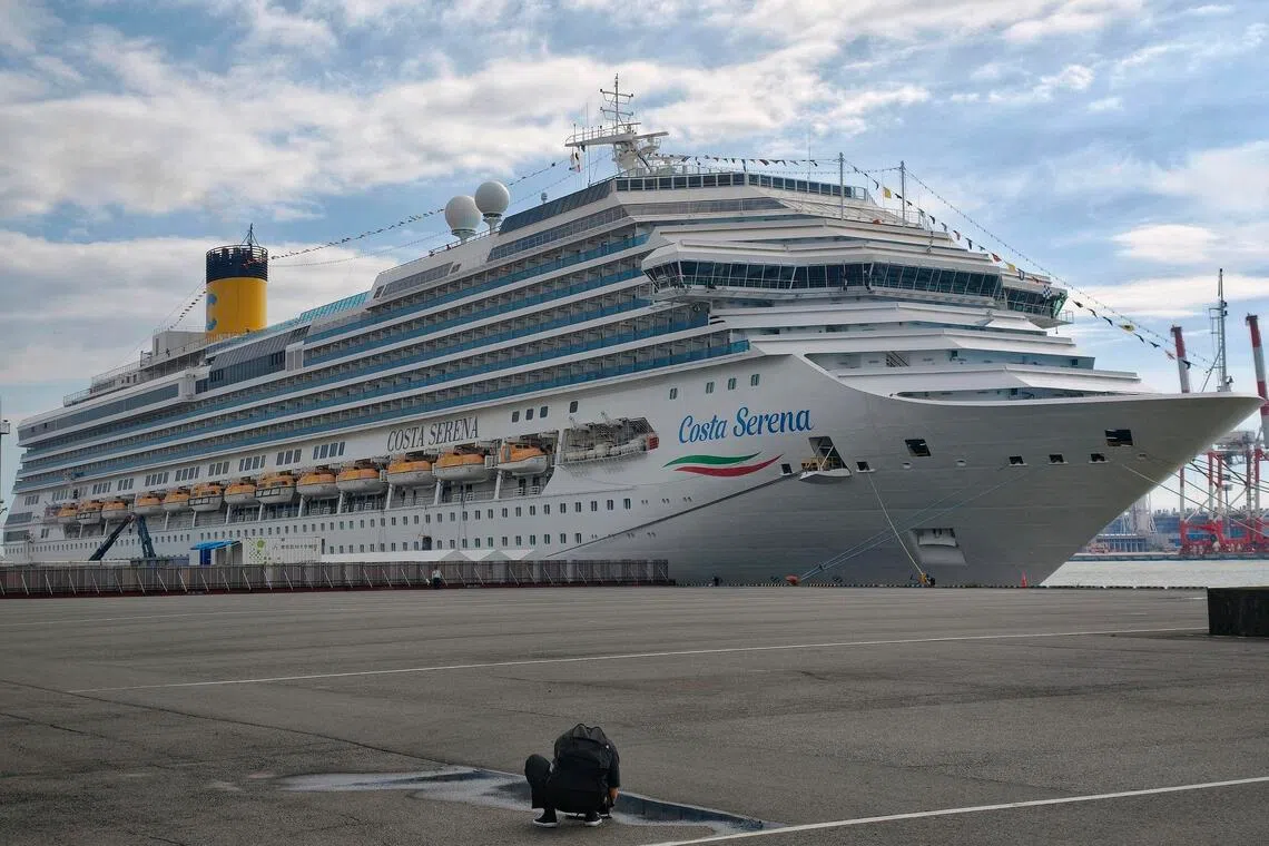 4,000 athletes and officials who will be housed on the Italian cruise ship Costa Serena for the Asian Games.