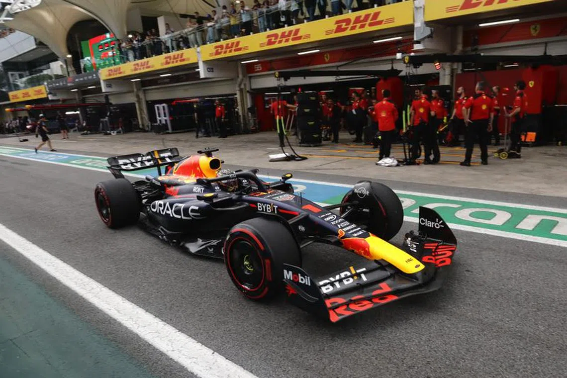 Formula One F1 - Brazilian Grand Prix - Jose Carlos Pace Circuit, Sao Paulo, Brazil - November 3, 2023 Red Bull's Max Verstappen during qualifying Pool via REUTERS/Marcelo Chello