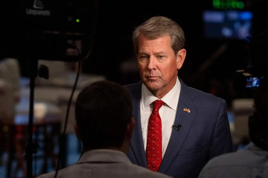 Georgia’s Republican governor Brian Kemp was accused of being disloyal and trying to make life difficult for Mr Donald Trump.