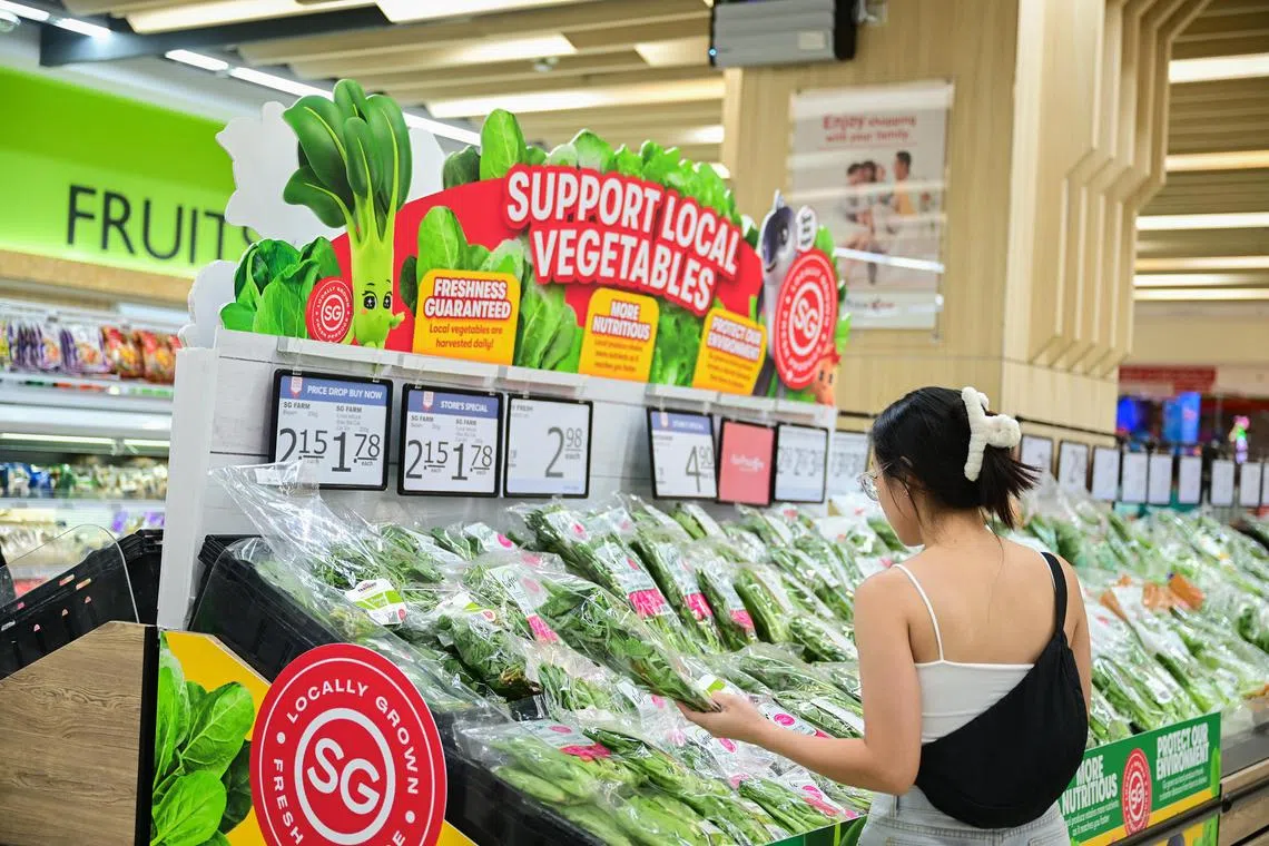 SFA’s 2023 food statistics report showed that local vegetable production accounted for only 3.2 per cent of total food consumption.