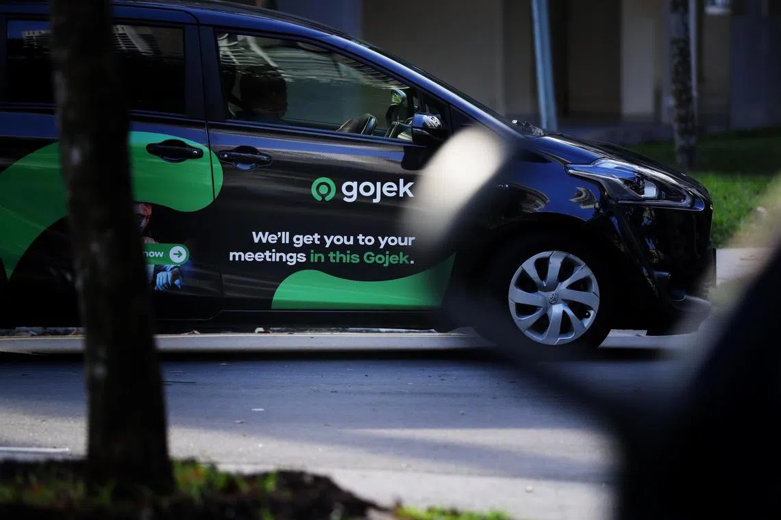 Gojek private hire car, 7 August 2021. Ride hailing.