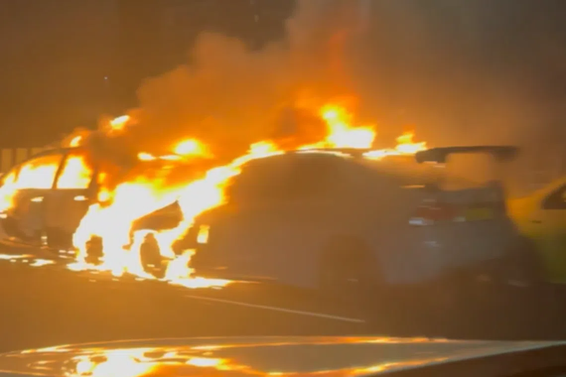 The SCDF said it was alerted to the incident after the Paya Lebar Road exit towards Changi at about 10.15pm.