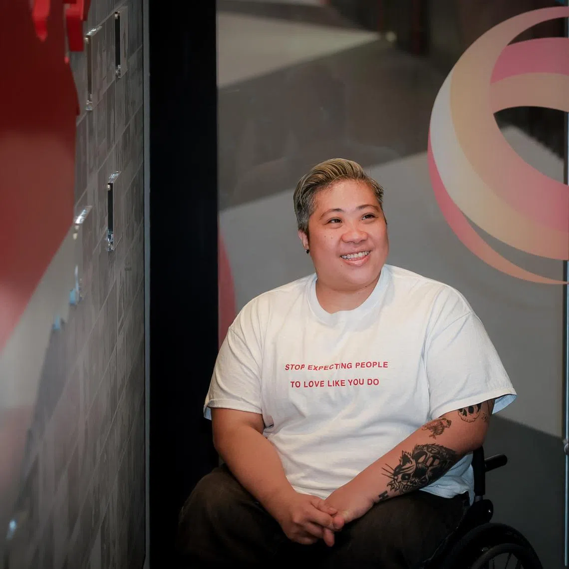 Former national para-swimmer Theresa Goh, 38, in an interview with The Straits Times on June 20, 2025.