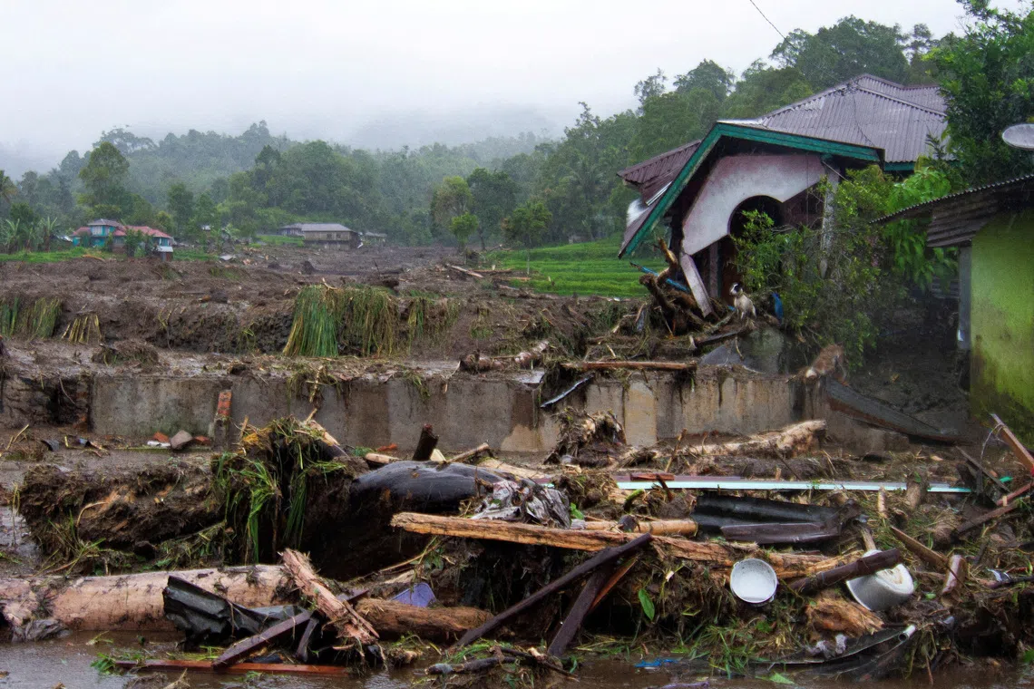 The rains in late November caused floods and landslides in three provinces across Sumatra, killing at least 94 people.