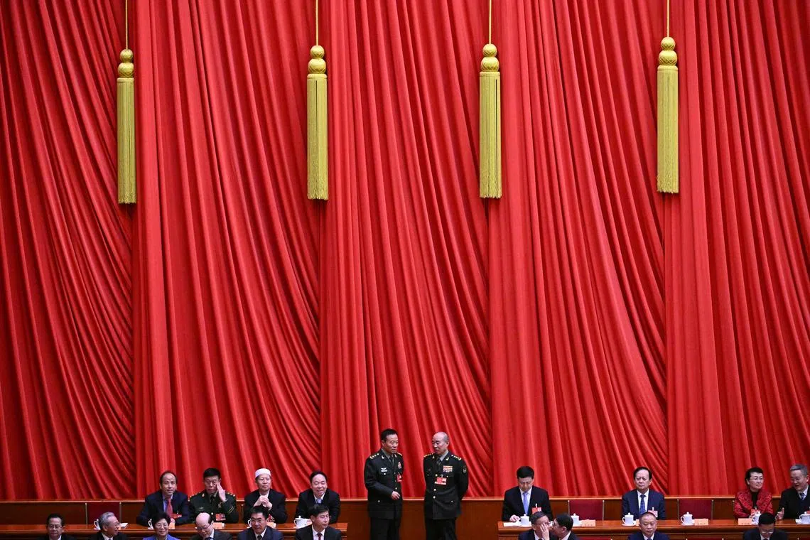 Delegates waiting for the opening ceremony of the Chinese People's Political Consultative Conference (CPPCC) at the Great Hall of the People in Beijing, China on March 4, 2025. 