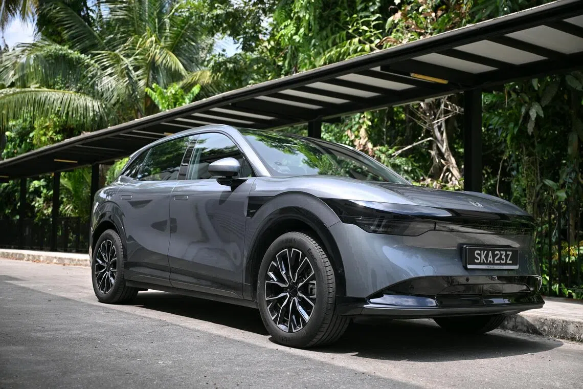 Behind that Zorro-mask face is a high-tech and premium electric SUV.