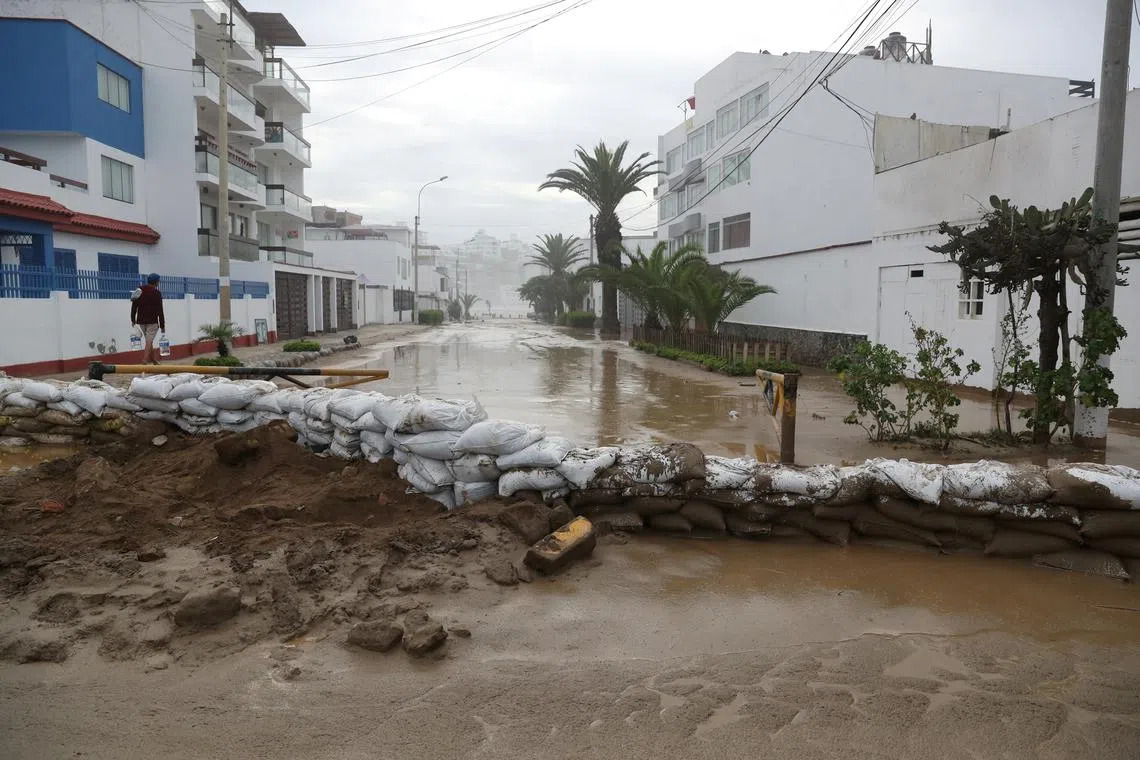 Peru’s northern region was struck by torrents of rain in March in the midst of Cyclone Yaku.