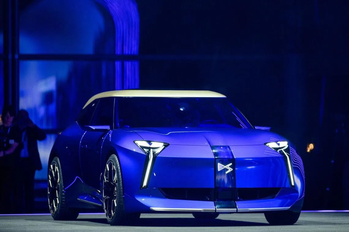 The DS F3VER concept car, by DS Automobiles, at a Stellantis NV presentation ahead of the Paris Motor Show in Meudon, France on Oct 11.