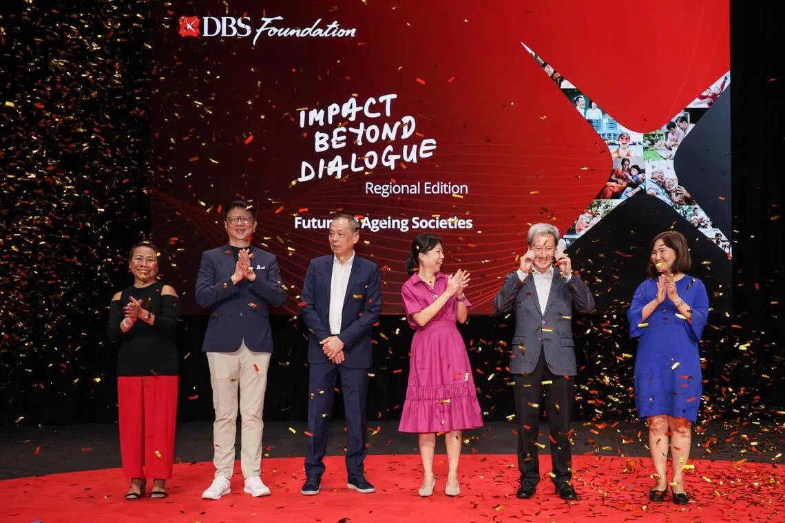 Slug: sfdbs07
ST Photo: Gin Tay

(From left): Karen Ngui (Head of DBS Foundation);

Lim Him Chuan (Country Head of DBS Singapore);

Ho Tian Yee (Chairman of DBS Foundation);

Minister of State Jasmin Lau;

Andrew Chong (Chairman, ITE);

Low Khah Gek (CEO, ITE);

at the launch of the DBS Foundation and  ITE partnership held at DBS Foundation Theatre @ ITE College Central on Nov 7, 2025.
