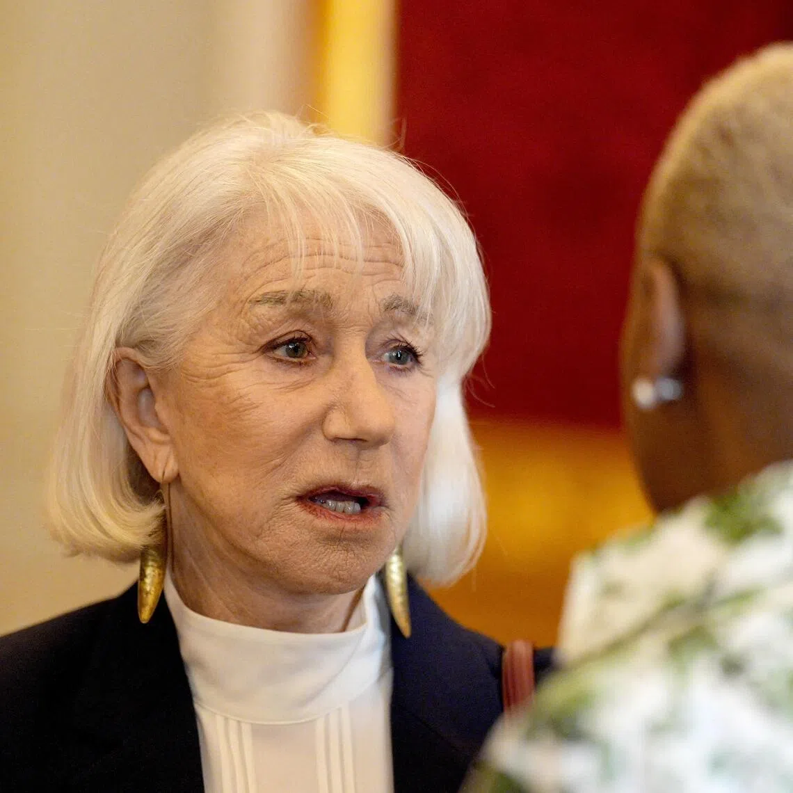 A video clip circulating online shows a person approaching the actor Helen Mirren and her husband, and then calling her an “evil Zionist” followed by an expletive.
