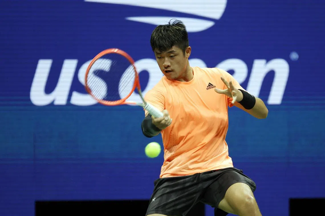 Wu Yibing during the US Open in 2022. 