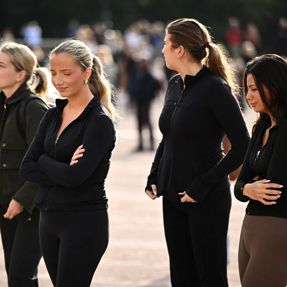 People gather outside the Royal Palace, following the death of Norway's King Harald, in Oslo, Norway, August 28, 2026. REUTERS/Dylan Martinez