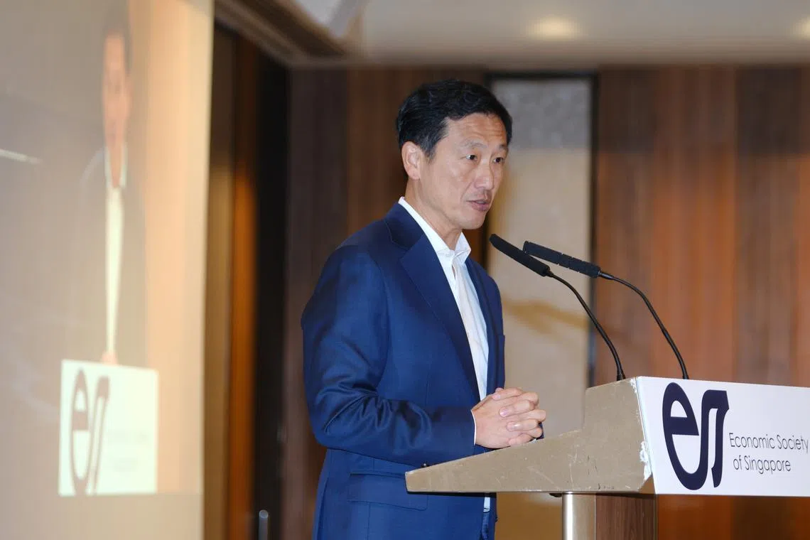 Health Minister Ong Ye Kung speaking at the 15th Singapore Economic Policy Forum on Oct 31.