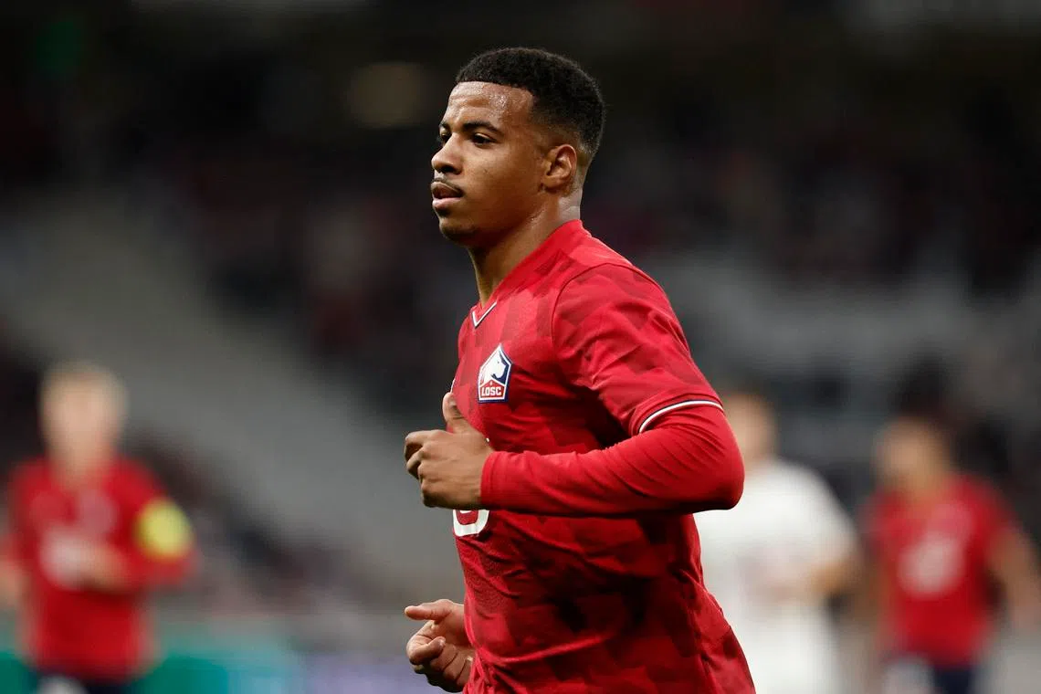 Soccer Football - UEFA Europa League - Lille v Brann - Decathlon Arena Stade Pierre-Mauroy, Villeneuve-d'Ascq, France - September 25, 2025 Lille's Hamza Igamane REUTERS/Benoit Tessier/File Photo