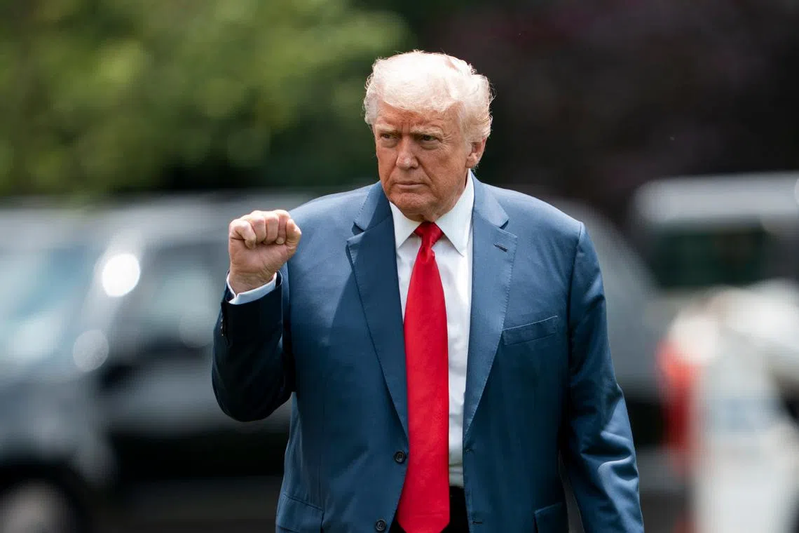 US President Donald Trump at the White House on June 9. The writer says support for the liberal trading order founded after 1945 has evaporated.