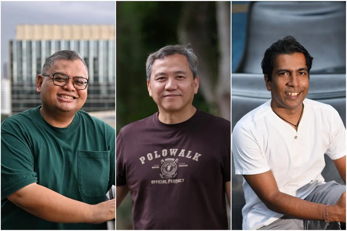 These three fathers – (from left) Muhammad Irfan Mohamed Awi, Michael Sim and Thinesh Edward Balasingam – showed love in action in different ways.