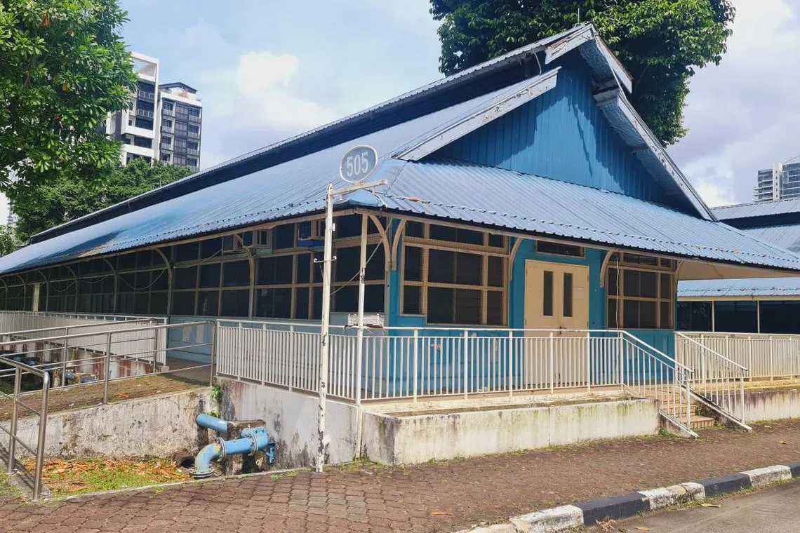 The pavilion ward block that will be retained.