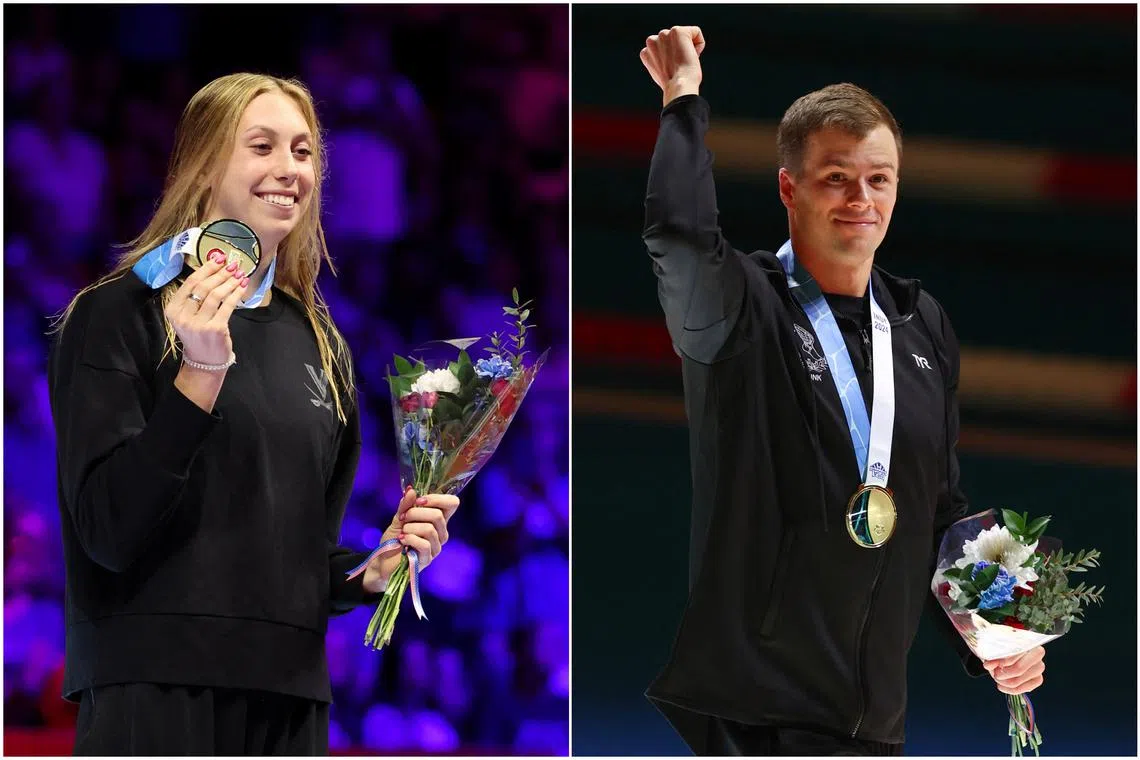 Gretchen Walsh and Nic Fink won the 100m butterfly and 100m breaststroke respectively.