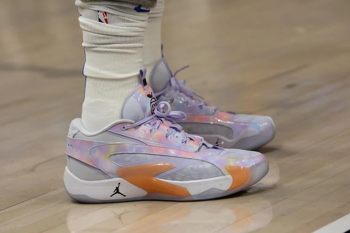 A generic view of a pair of sports shoes that will likely not be allowed for chess' World Rapid and Blitz Championships.