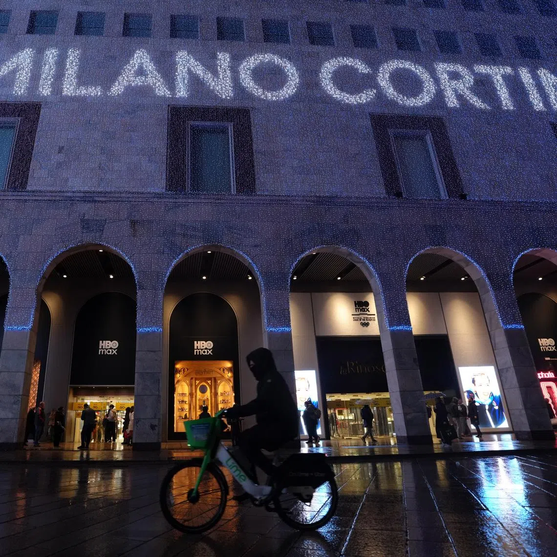 Feb 4, 2026; Milan, ITALY; A general view in Milan before the Milano Cortina 2026 Olympic Winter Games. Mandatory Credit: James Lang-Imagn Images