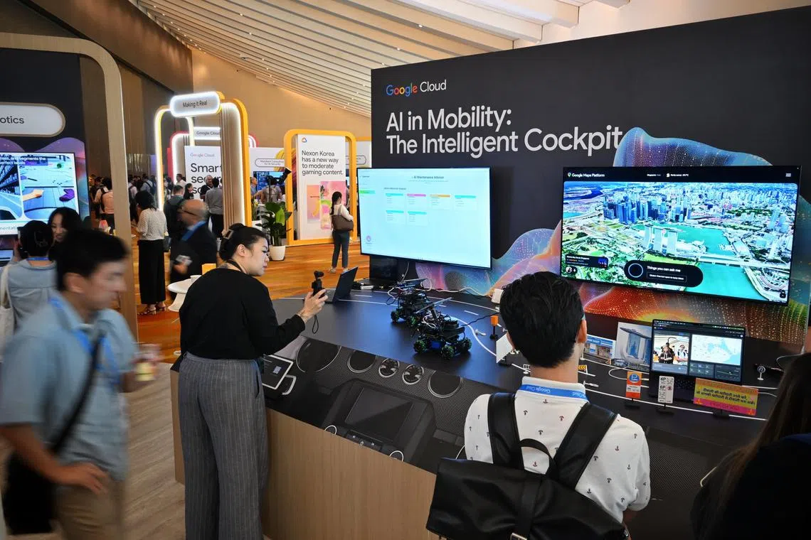 Generic photo of participants visiting the booths at the Google Cloud AI Asia Conference on Aug 28, 2025.