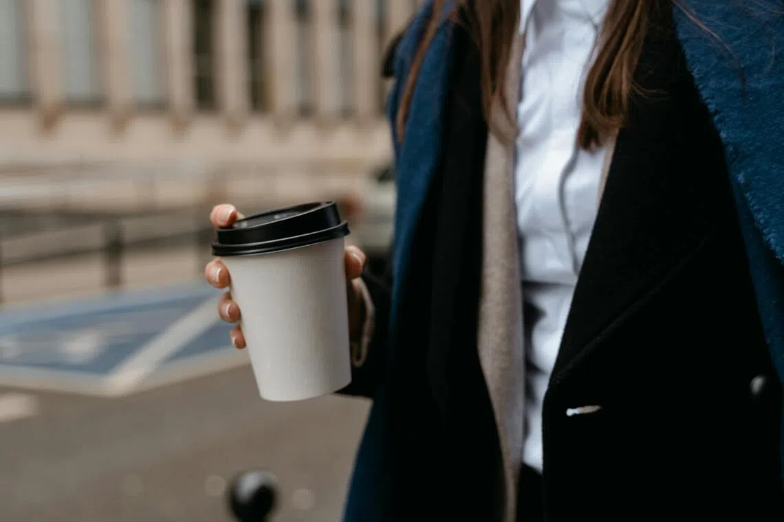 The officers said the woman should have thrown the coffee away in the trash instead.