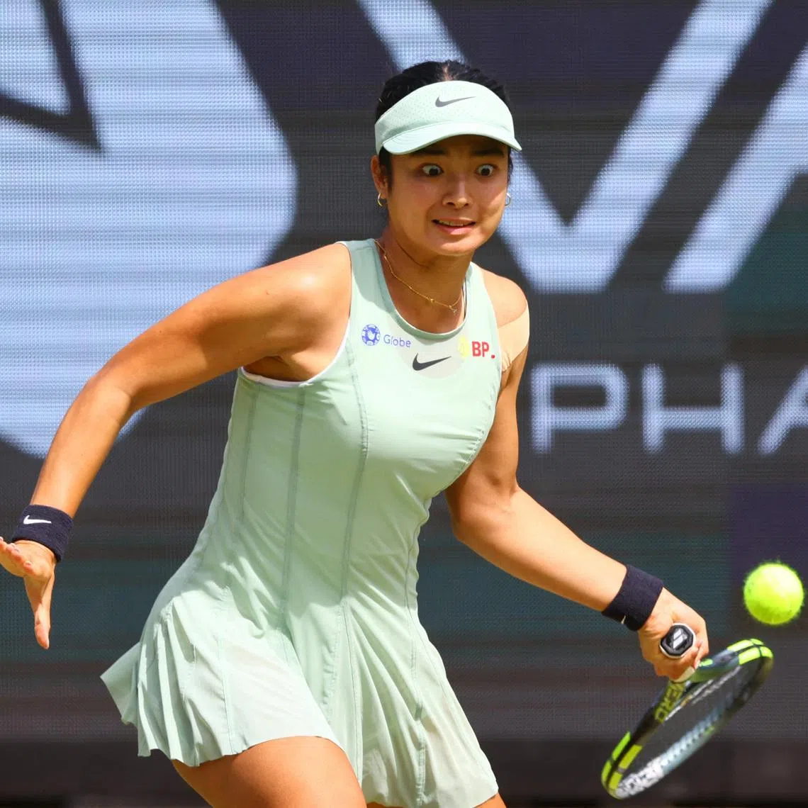 Tennis - WTA 500 - Berlin Open - Steffi Graf Stadium, Berlin, Germany - June 17, 2026 Philippines' Alexandra Eala in action during her round of 32 match against Croatia's Donna Vekic REUTERS/Fabrizio Bensch