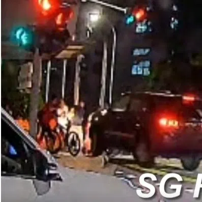 The police and SCDF said they were alerted to the accident involving three cars and a bicycle at about 8.10pm on May 20.