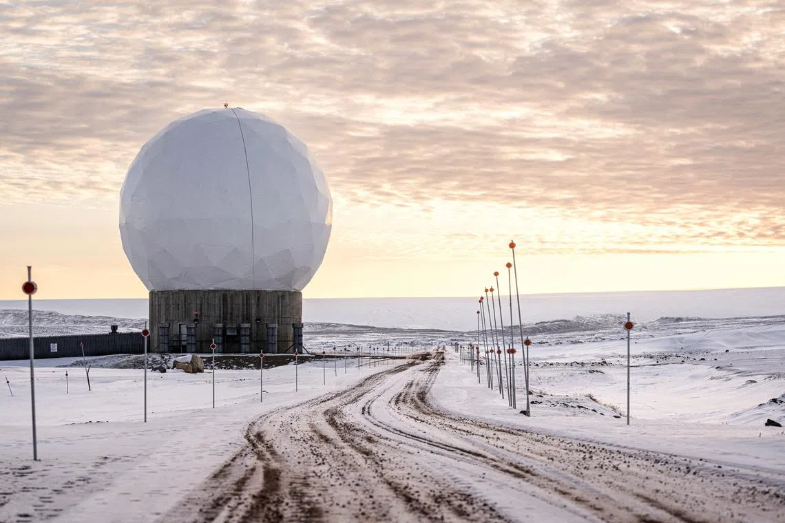 FILE PHOTO: A view of Pituffik Space Base (formerly Thule Air Base) in Greenland, October 4, 2023. Ritzau Scanpix/Thomas Traasdahl via REUTERS/File Photo