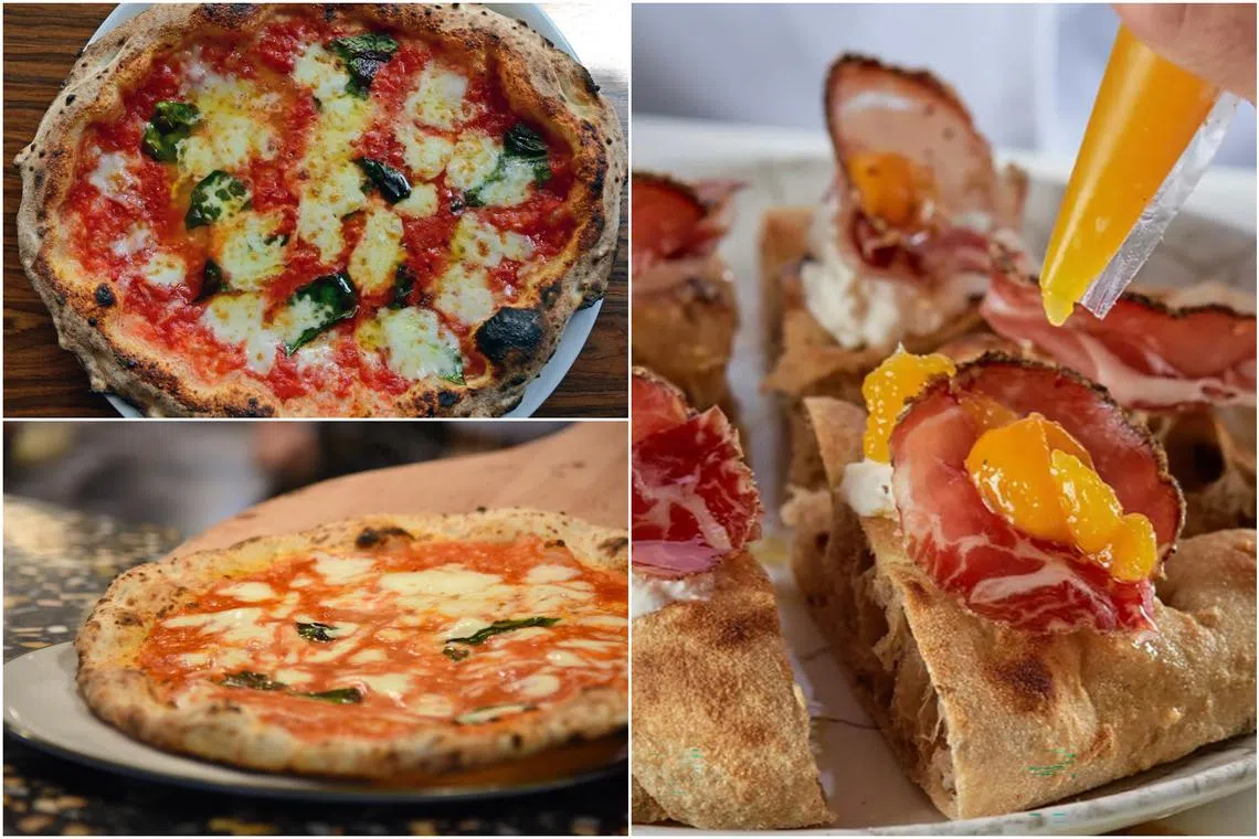 (Clockwise from top left) Pizzas from Beyond The Dough, Fortuna and L'Antica Pizzeria Da Michele.