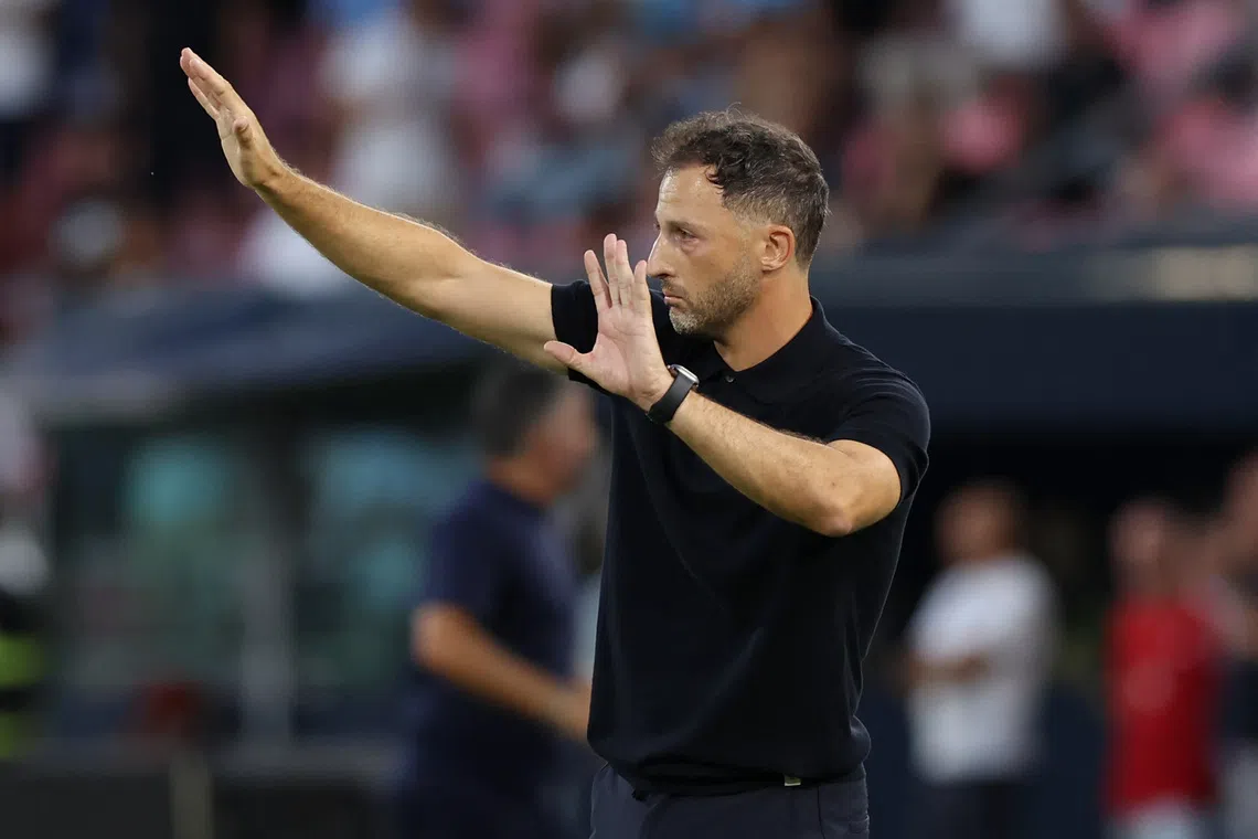 Soccer Football - Serie A - Bologna v Lazio - Stadio Renato Dall'Ara, Bologna, Italy - August 24, 2026 Bologna coach Domenico Tedesco REUTERS/Ciro De Luca