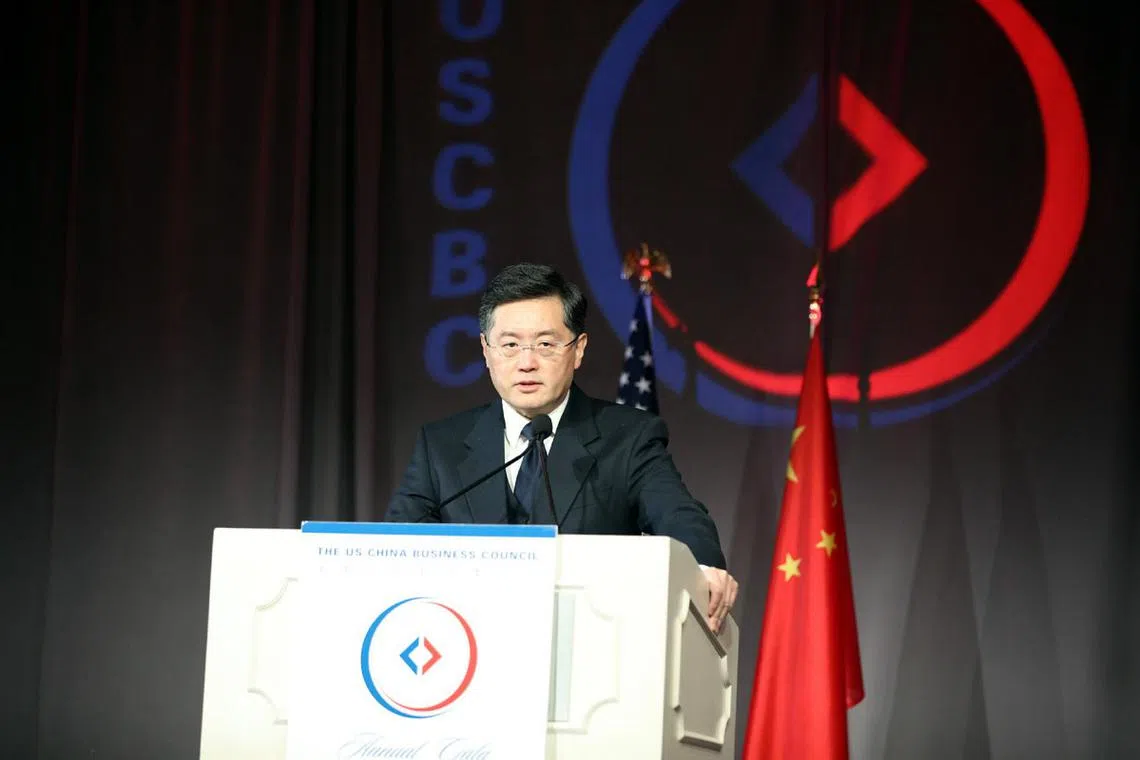 Mr Qin is currently the Chinese ambassador to the United States.